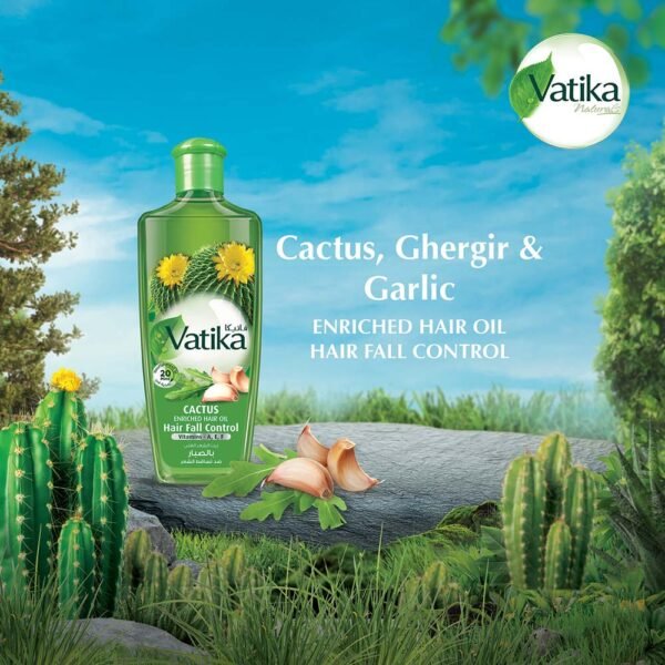 Vatika Naturals Cactus Enriched Hair Oil For Hair Fall Control