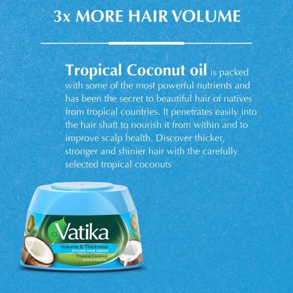 Vatika Naturals Coconut - Volume & Thickness Styling Hair Cream